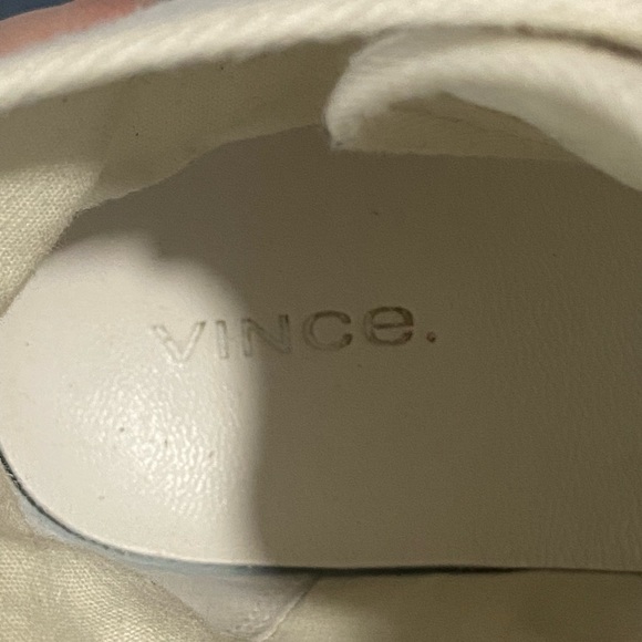 VINCE - Cream canvas high top sneakers w/ duster- SZ 8 - Picture 7 of 13